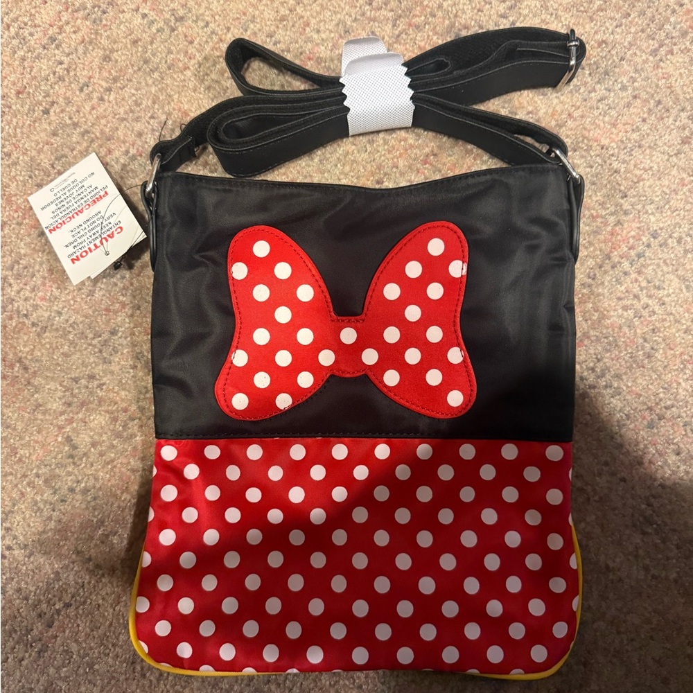 Disney Black and Red Polka Dot Crossbody Bag